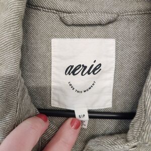 Aerie Light Olive Button-Up